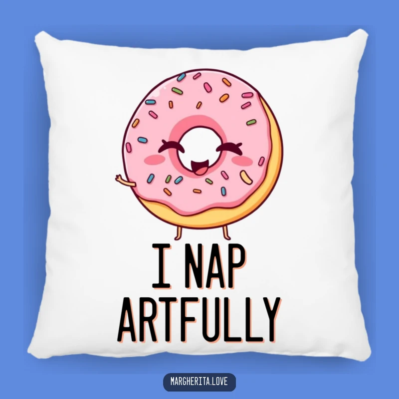 Funny Winking Donut Pillow - Cozy Comfort with a Sweet Wink