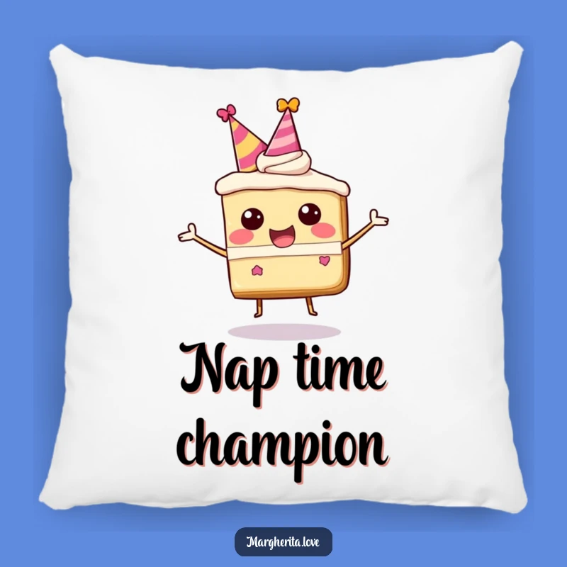 Funny Happy Cake Slice Pillow, Comfy Cushion for Sweet Dreams