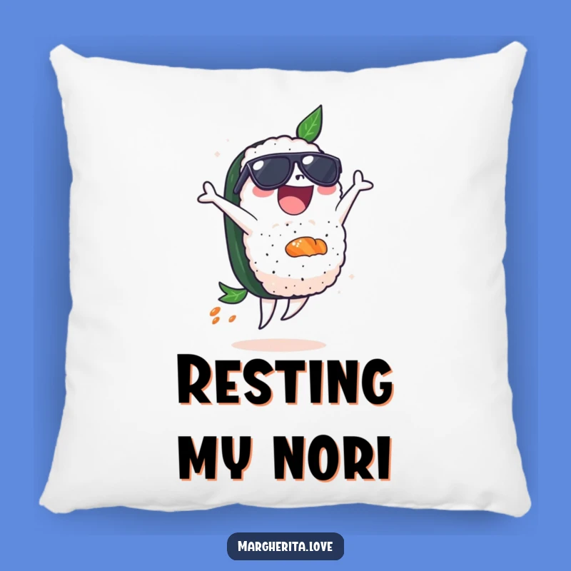 Funny Sushi Sunglasses Pillow - Hilarious Backflip Throw Pillow
