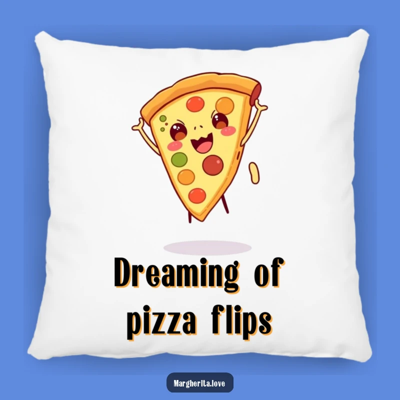Soft Funny Cartwheeling Pizza Pillow - Comfy & Cheerful Accent!