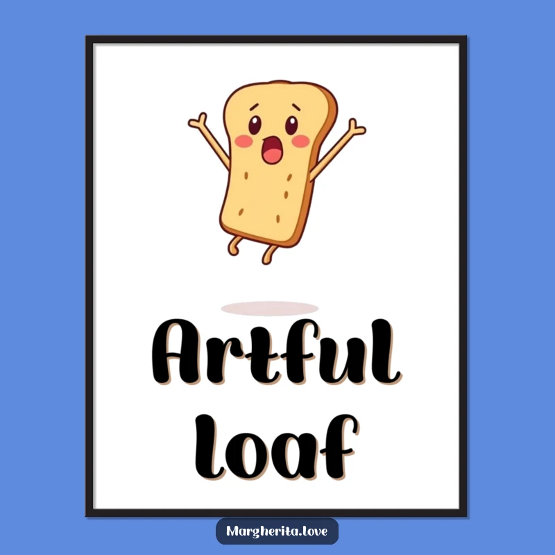 Funny Surprised Breadstick Digital Art - Instant Whimsical Decor