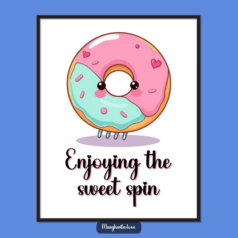 Funny Spinning Donut Digital Print: Instant Sweetness for Your Walls