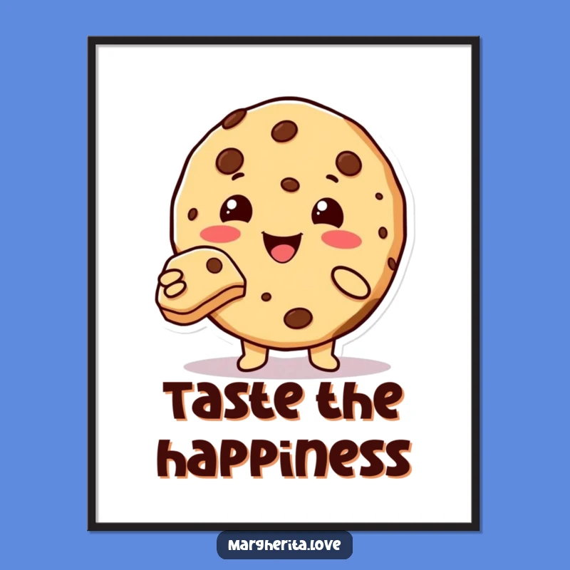 Funny Cookie Character Digital Art - Sweet Printable Decor Gift