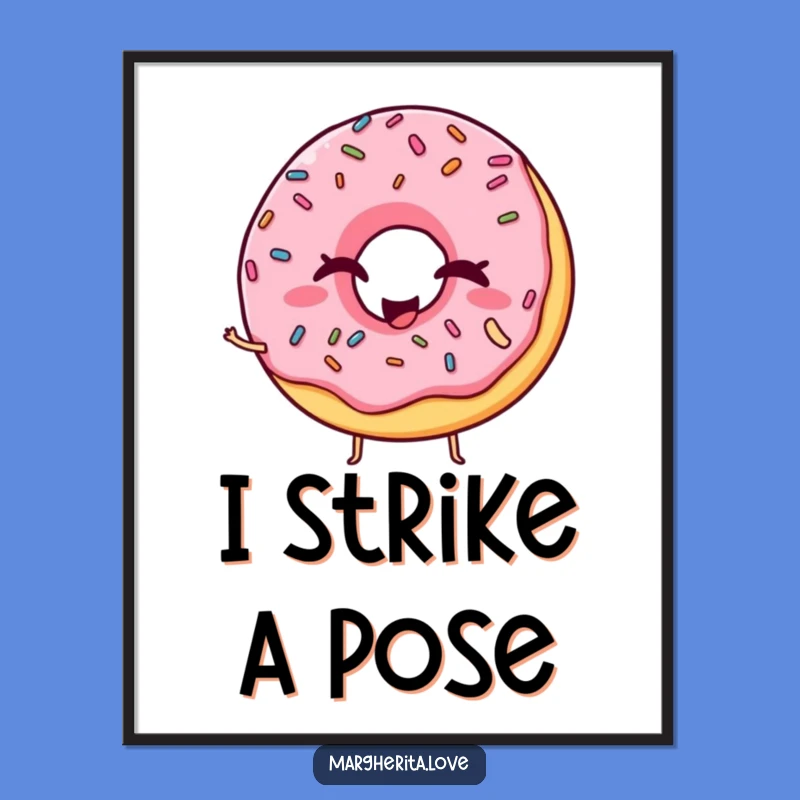 Funny Winking Donut Digital Art - Instant Whimsy & Charm