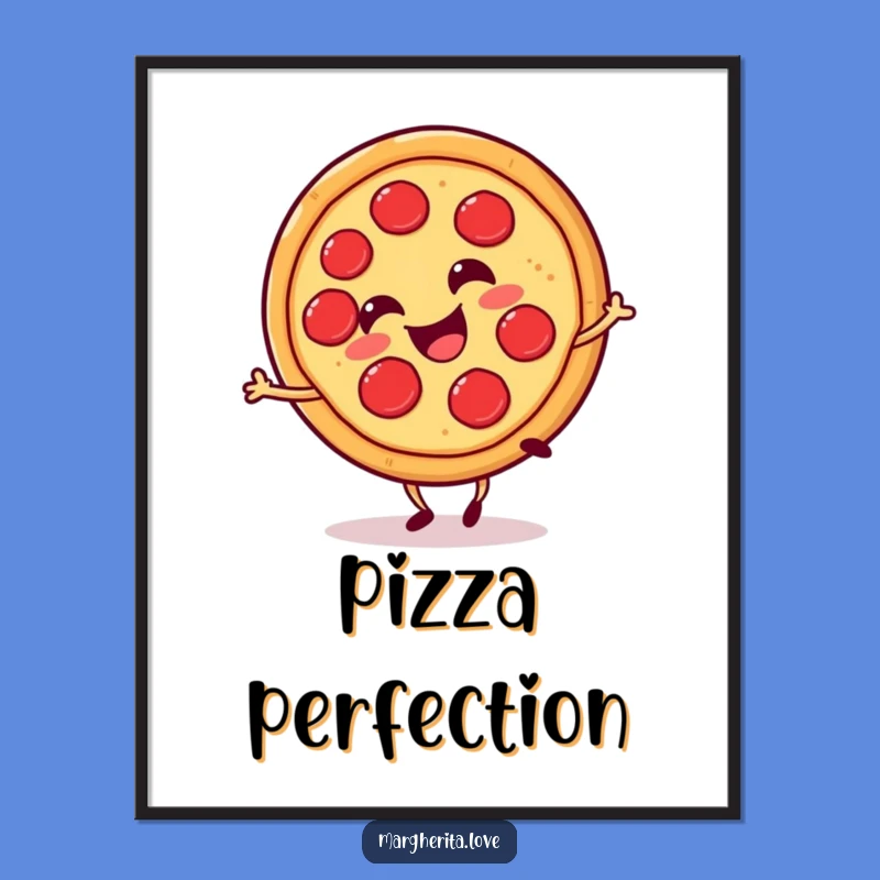 Funny Pizza Slice Cartwheel Digital Art: Instant Cheesy Decor for Your Walls!
