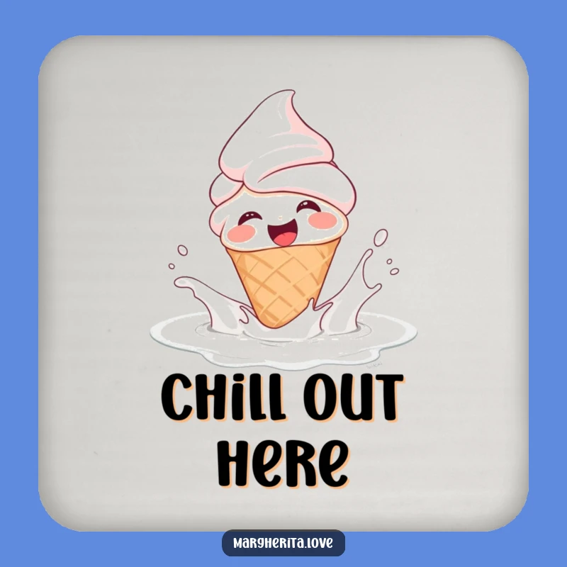 Funny Ice Cream Cone Coaster: Hilarious Milk Splash Table Protection