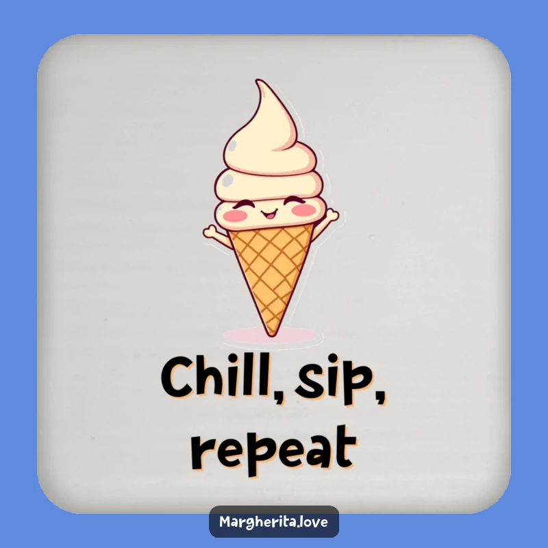 Funny Ice Cream Headstand Coasters: Protect Surfaces with Flair