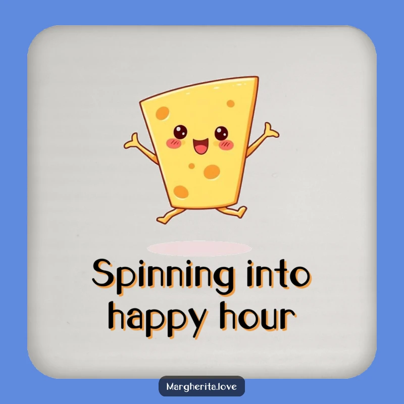 Funny Cheese Ballet Coaster: Protect Surfaces with Cheesy Dance Art