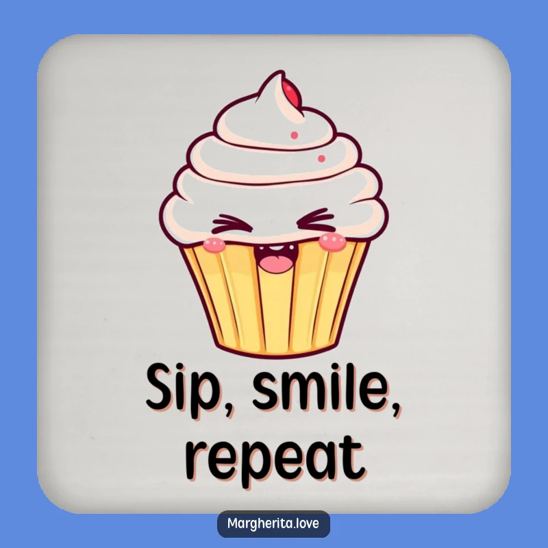 Funny Cupcake Coasters: Protect Surfaces with a Wink of Sweetness