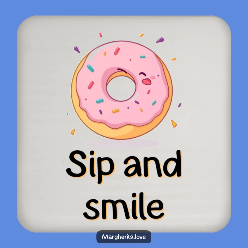 Funny Donut Coaster: Protect surfaces with a delighted spinning donut!