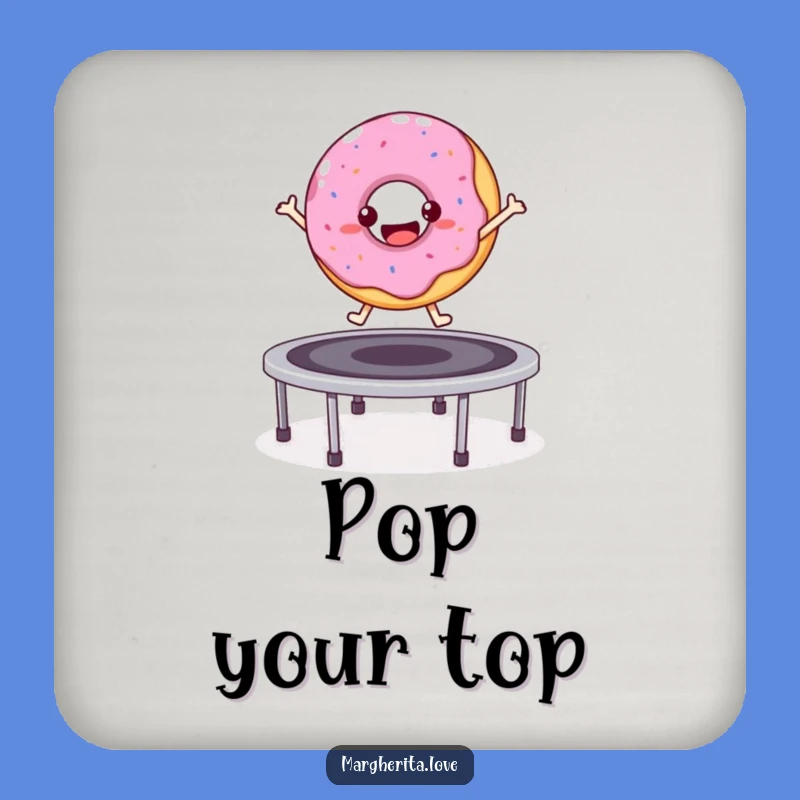 Funny Donut Trampoline Coaster - Protect Surfaces with Bouncy Fun Gift