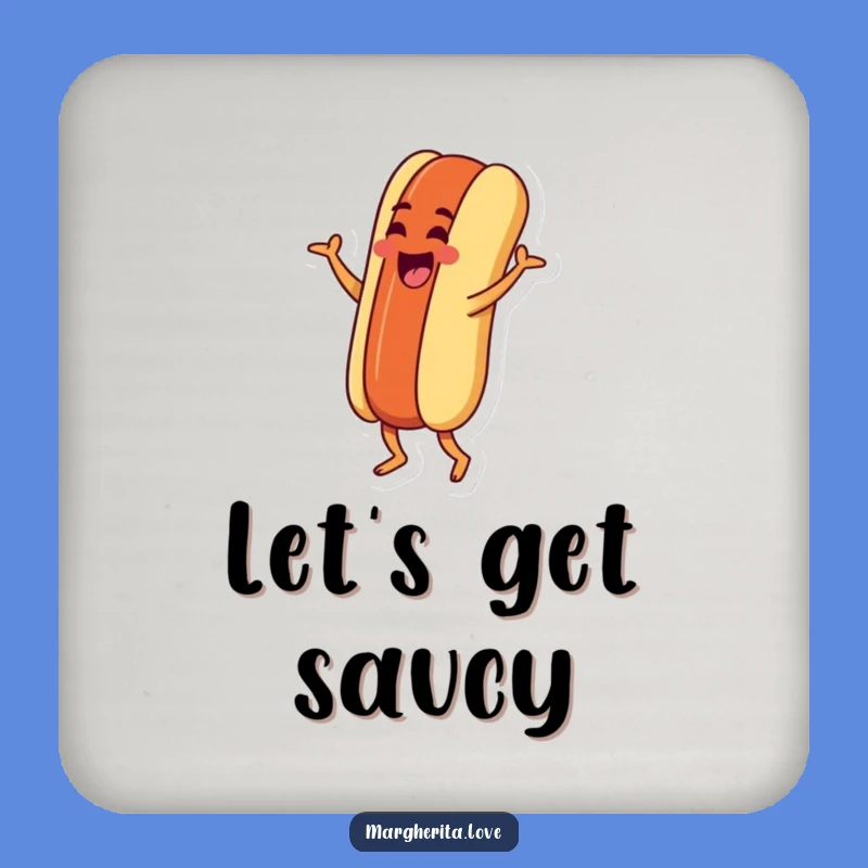 Funny Hot Dog Jig Coaster: Protect Surfaces with Goofy Charm, Great Funny Gift