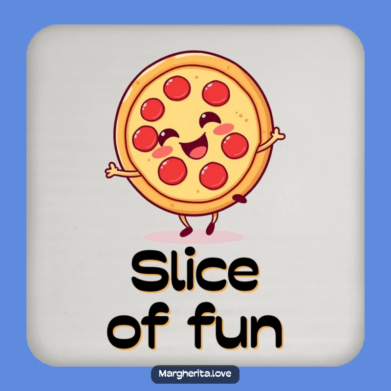 Funny Pizza Slice Cartwheel Coaster: Protect Surfaces with Cheesy Style!