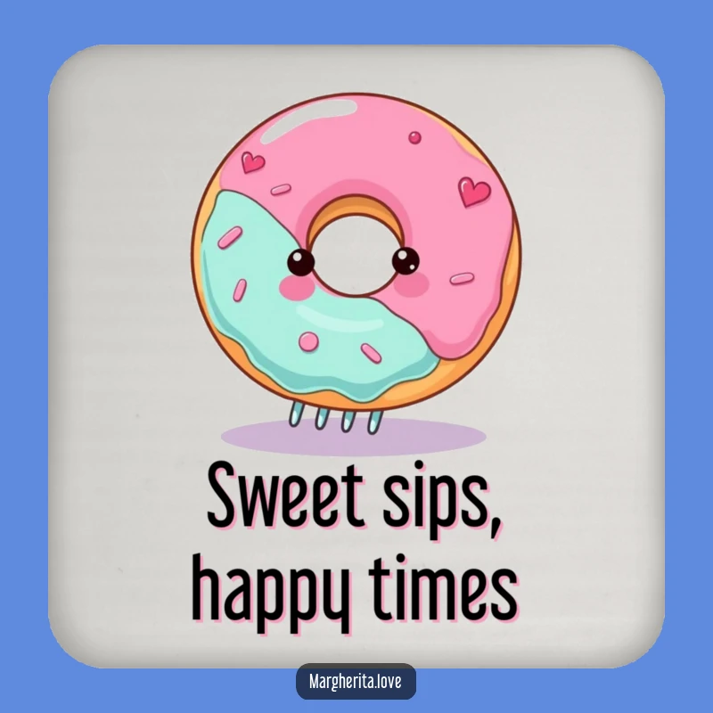 Funny Spinning Donut Coaster Set: Protect Surfaces with Sweet Style