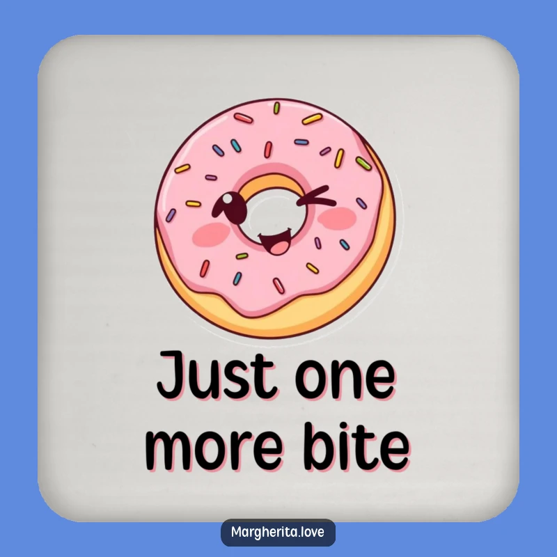 Funny Winking Donut Drink Coasters: Protect Surfaces with Sprinkled Style, Gift