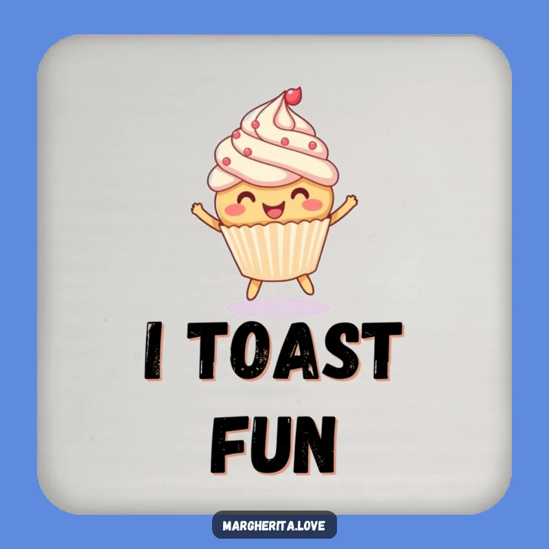 Funny Cupcake Bounce Coaster - Protect Surfaces with Sweet Charm