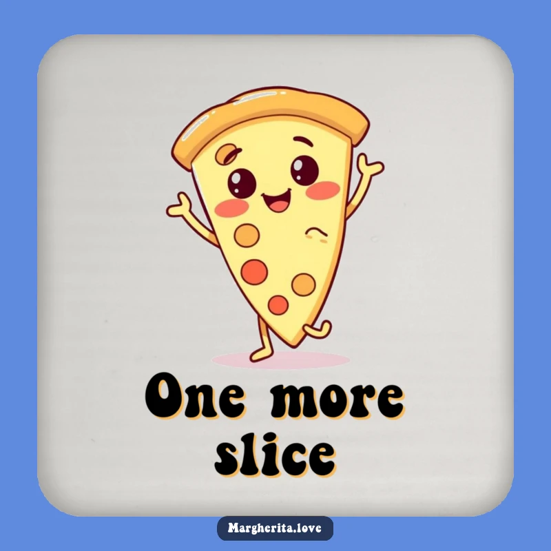Funny Pizza Slice Dance Drink Coaster: Protect Surfaces with Humor and This Foodie Charm!