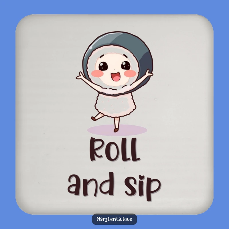 Funny Sushi Pirouette Coaster: Protect Surfaces with Elegant Fun