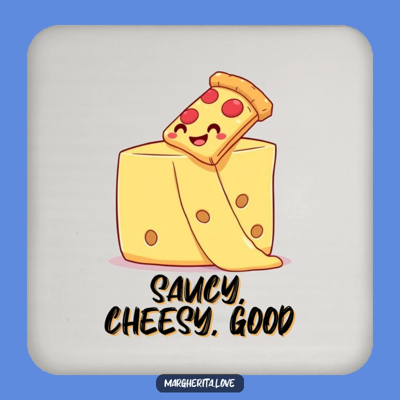 Funny Pizza Coasters (Set of 4): Cheesy Protection - Unique Foodie Gift