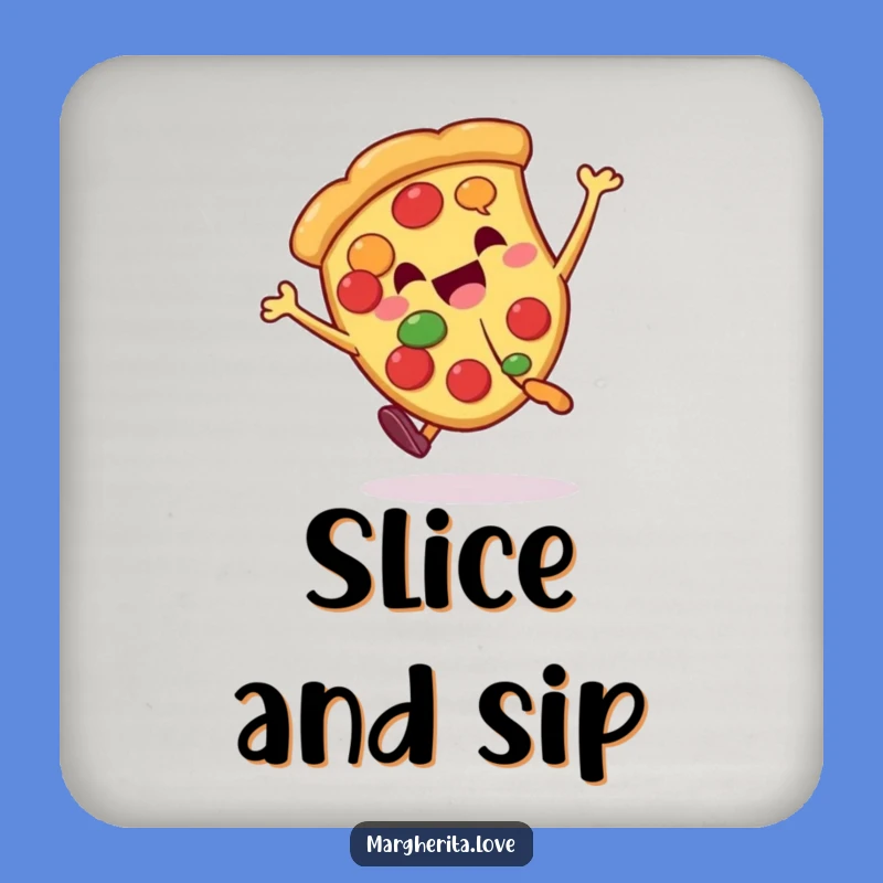 Funny Pizza Cartwheel Coaster: Protect Surfaces with Pizza Fun