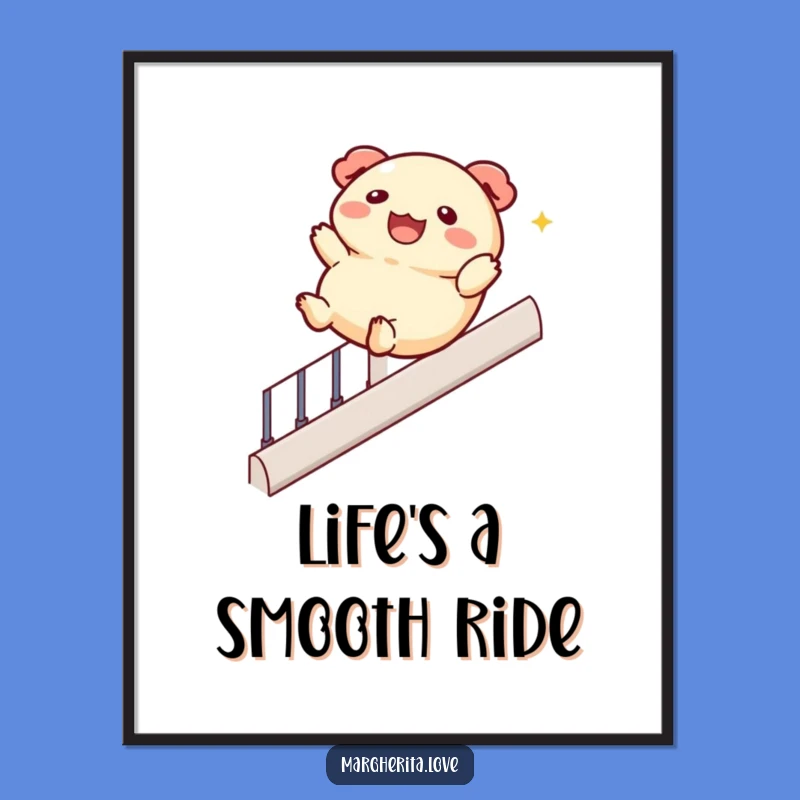 Funny Dumpling Sliding Poster: Add Playful Motion to Your Walls