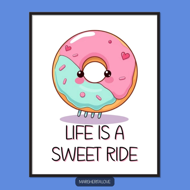 Funny Spinning Donut Poster: Sweet Wall Art for Kitchens and Bakeries