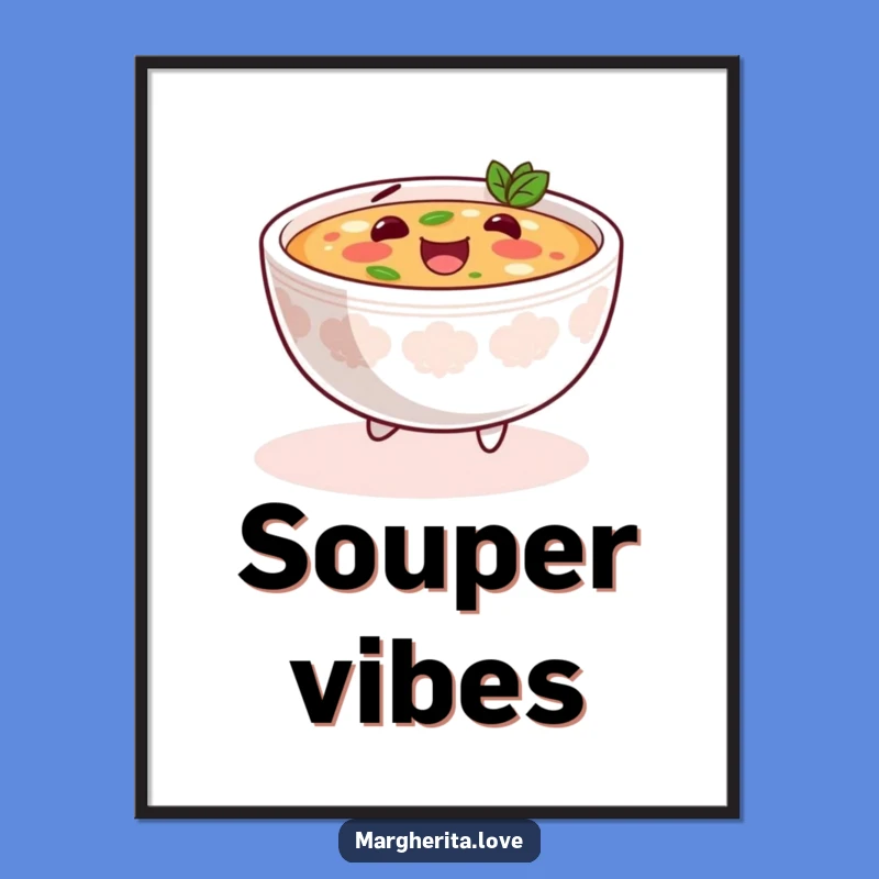 Funny Soup Skip Poster: Decorate with Comfort and This Hilarious Food Art!