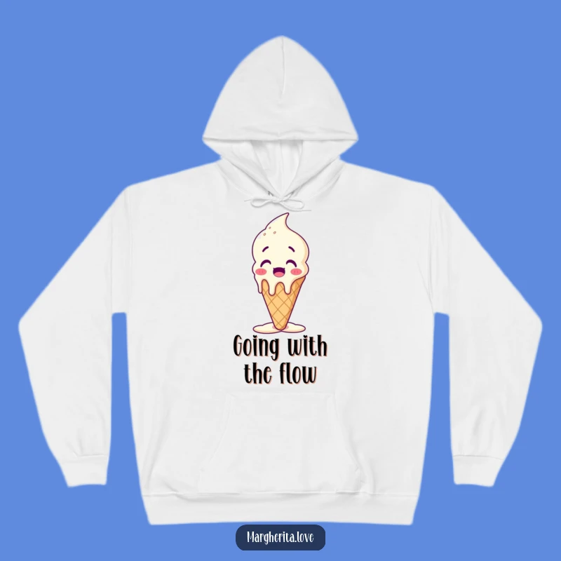 Cozy Funny Melting Ice Cream Cone Hoodie: Sweet Comfort and Fun