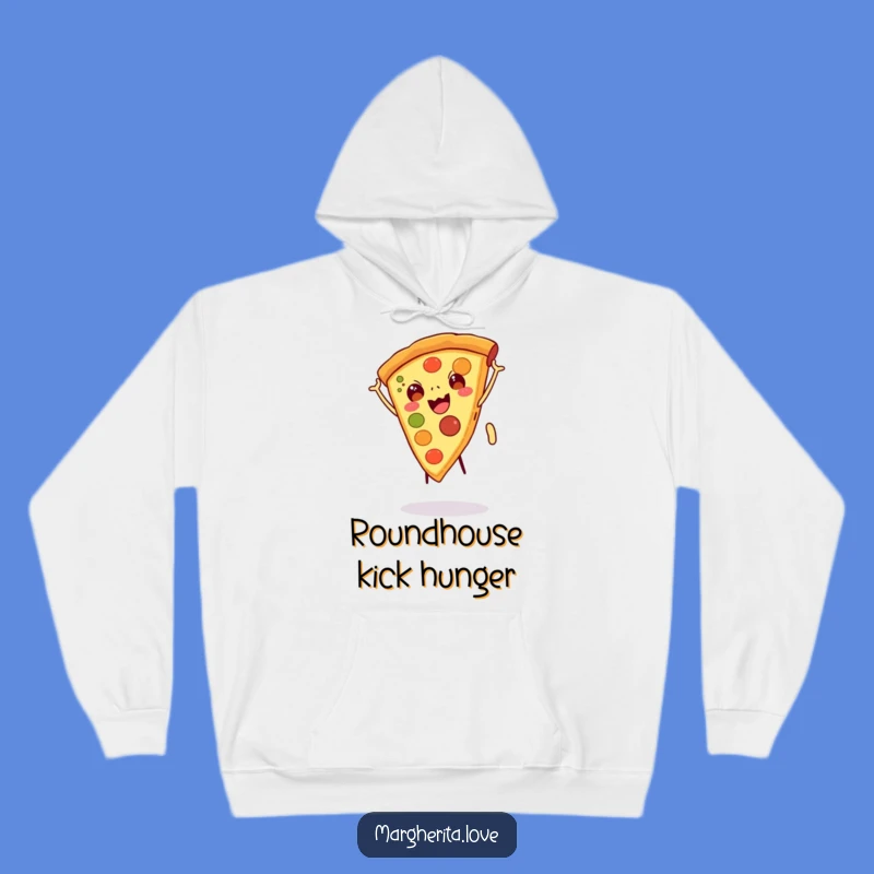 Cozy Funny Pizza Slice Cartwheel Hoodie - Warm & Whimsical Style!