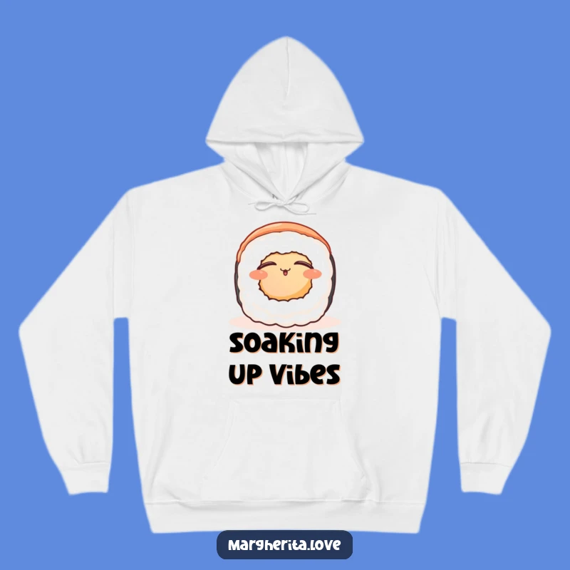 Funny Contented Sushi Roll Hoodie: Cozy Up in Warm Bliss!
