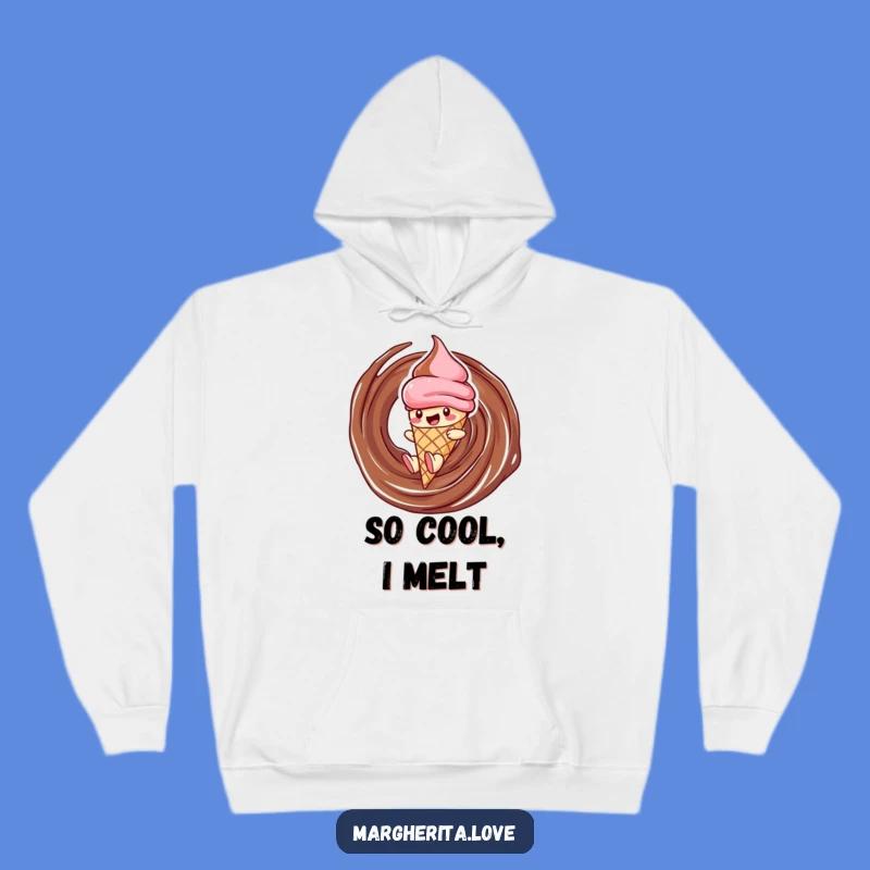 Funny Ice Cream Hoodie: Sliding Cone Character, Cozy and Hilarious Warmth