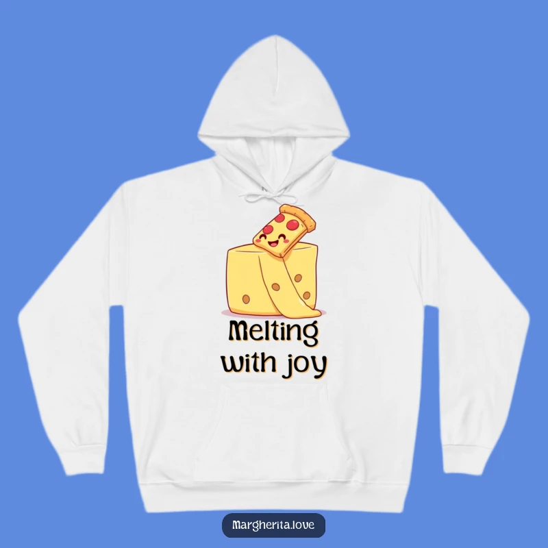 Funny Pizza Hoodie: Cheesy Slide Comfort - Warm & Delicious Wear