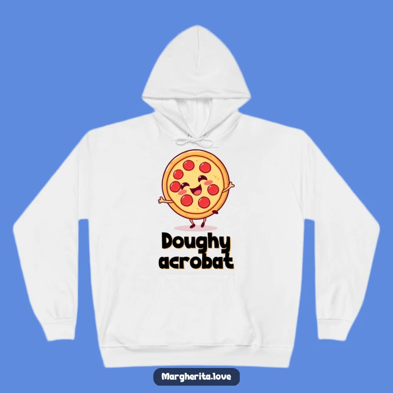 Funny Pizza Slice Cartwheel Hoodie: Stay Cozy with Cheesy Comfort!