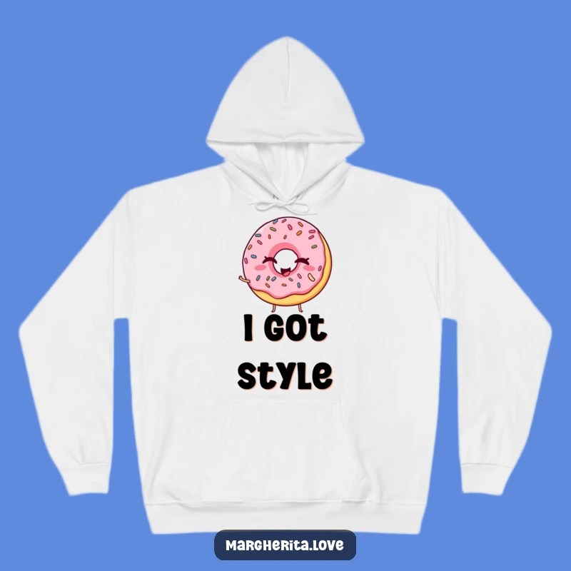 Funny Winking Donut Hoodie - Cozy Up with Sweet Silliness