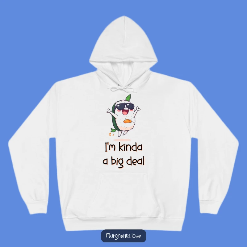 Funny Sushi Backflip Hoodie - Cozy & Cool Sunglasses Sushi Sweatshirt