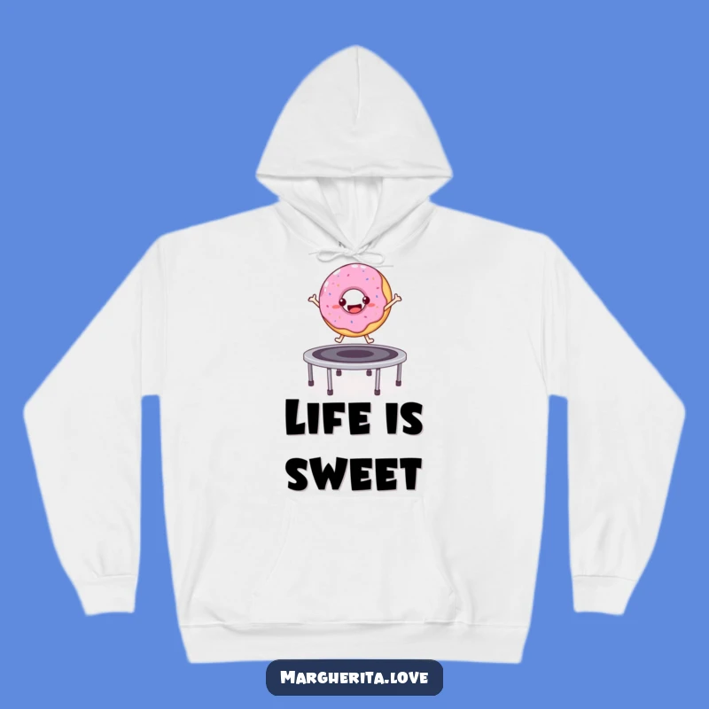 Funny Donut Trampoline Hoodie - Cozy and Energetic Wear Gift