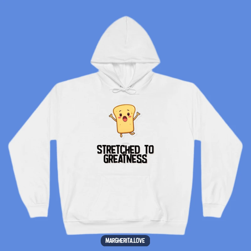 Funny Surprised Breadstick Leaping Hoodie - Cozy & Comedic Bakery Apparel Gift