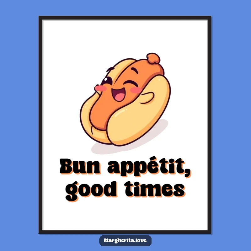 Funny Free Printable Wall Art: Hot Dog Playground Slide - Quirky Downloadable Art for Kitchen Decor