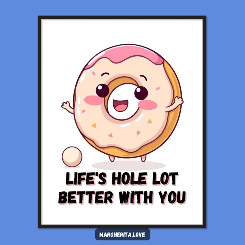 Free Printable Donut Wall Art: Funny Bouncing Ball, Downloadable Art for a Sweet Room!