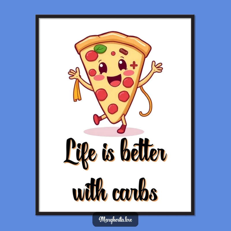 Funny Free Printable Pizza & Pasta Wall Art - Whimsical Downloadable Decor
