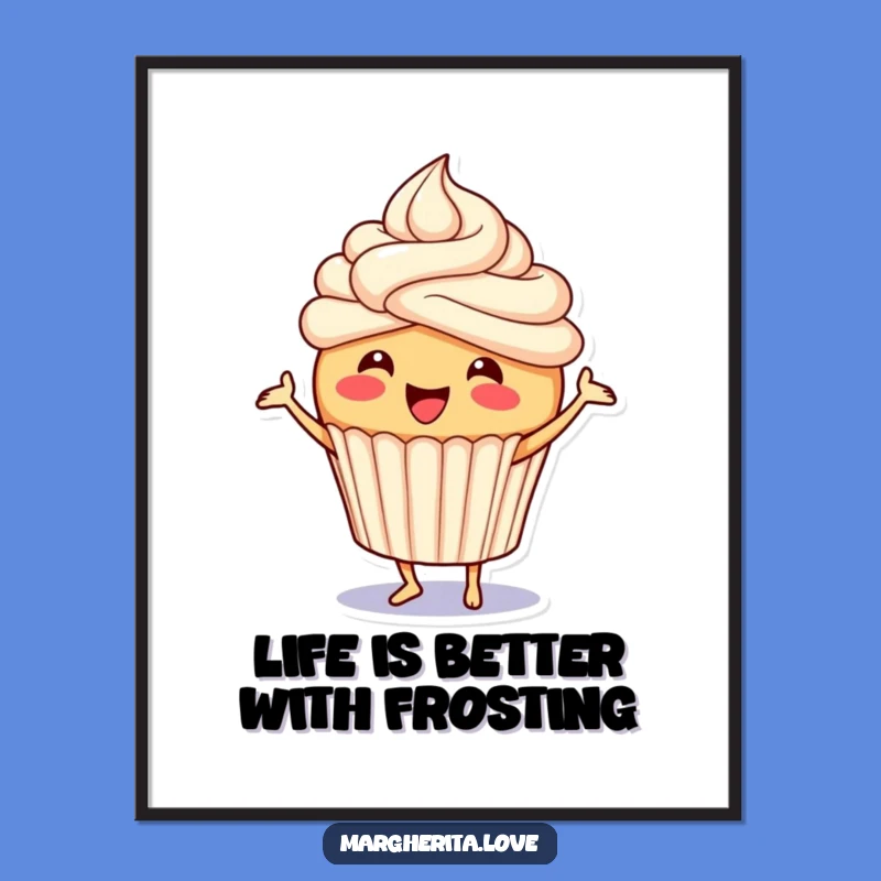 Funny Free Printable Wall Art: Cupcake Jig, Frosting Fun, Downloadable Whimsical Decor