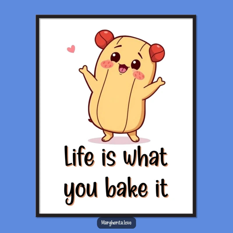 Free Printable Wall Art: Shimmying Hot Dog Funny Downloadable Decor for Kitchens