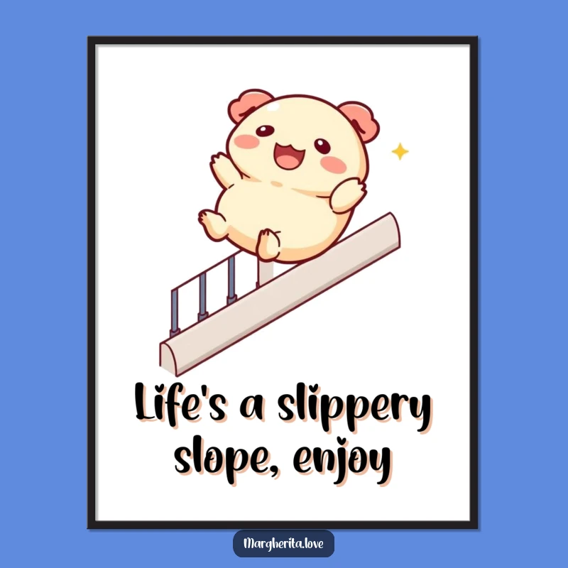 Free Printable Wall Art: Humorous Sliding Dumpling Downloadable Decor for Kitchens