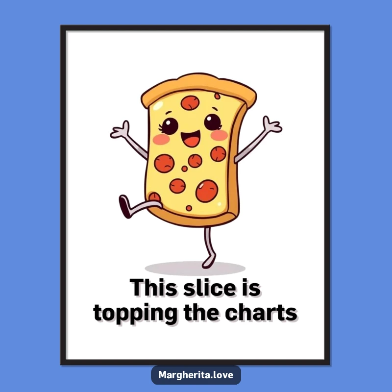 Free Printable Pizza Cartwheel Art - Funny Downloadable Wall Decor