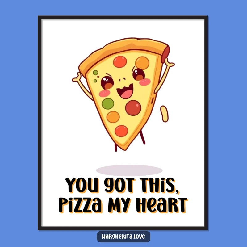 Free Printable Wall Art: Cartwheeling Pizza Slice, Fun Decor