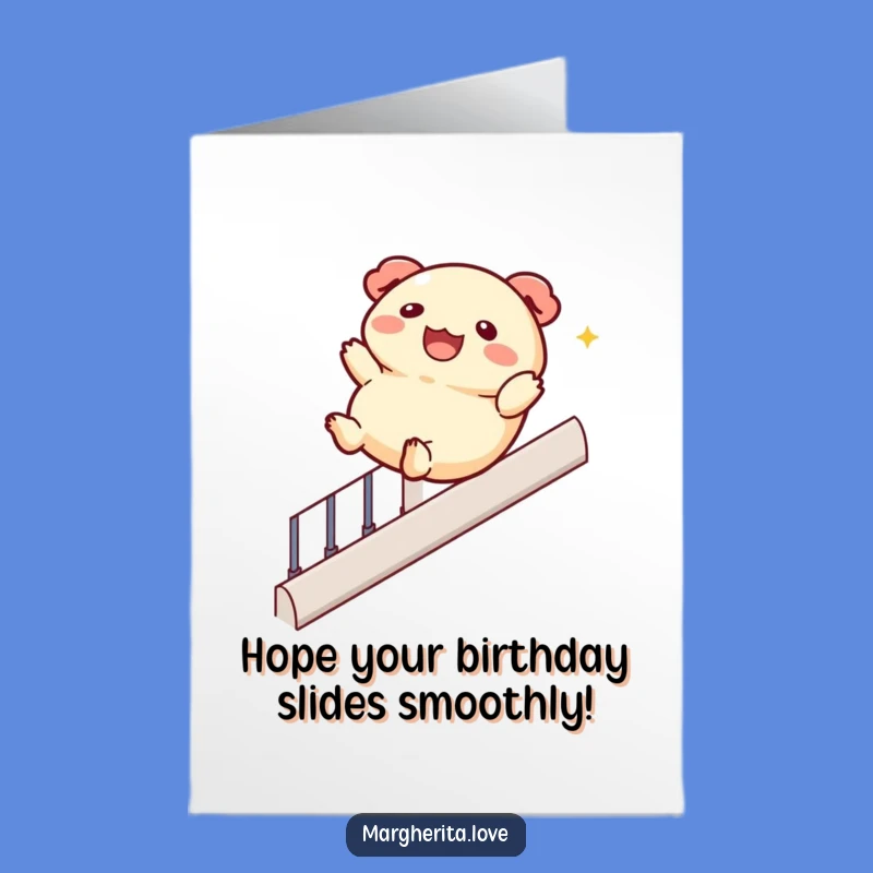 Free Printable Birthday Card: Sliding Dumpling Fun Downloadable Gift for Joy