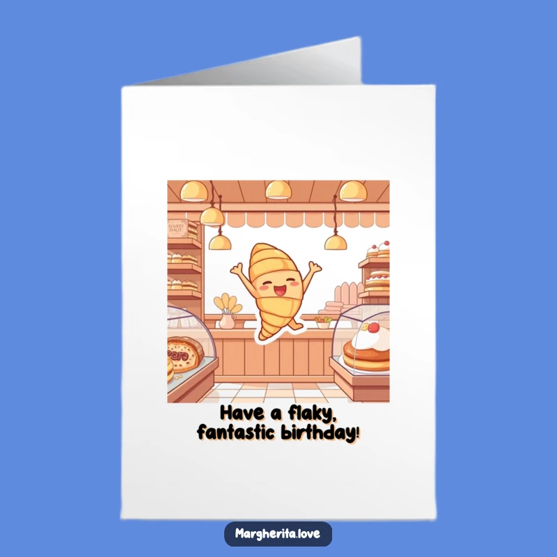 Free Printable Croissant Birthday Card - Joyful Pastry Downloadable Gift