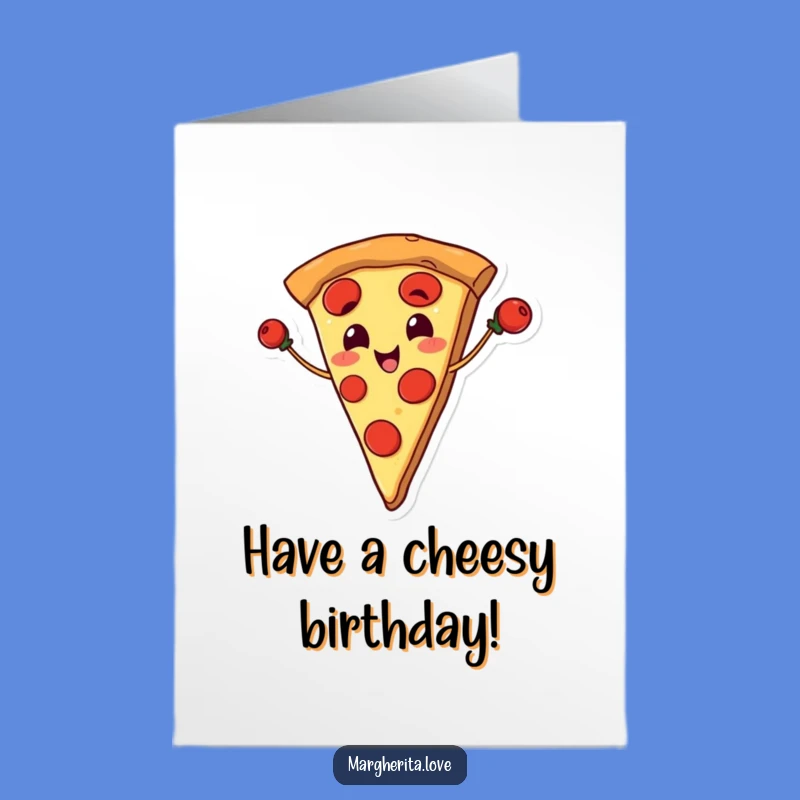 Free Printable Pizza Birthday Card: Juggling Fun, Happy Day!