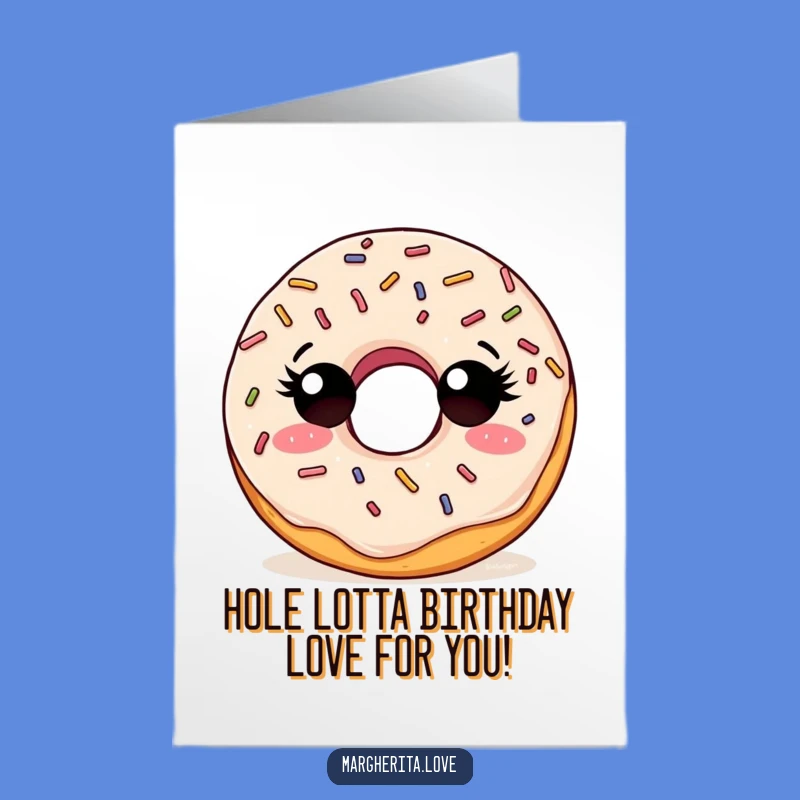 Free Printable Birthday Card: Curious Doughnut Funny Downloadable Gift for Sweet Celebrations