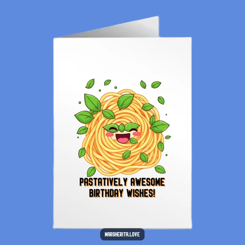 Free Printable Birthday Card: Funny Pasta Juggler, Perfect Downloadable Gift for Foodies!